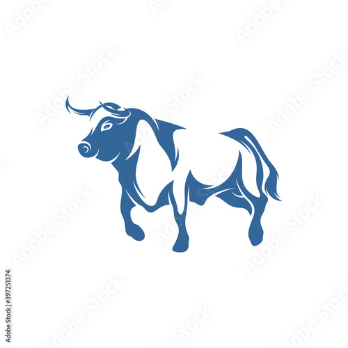 Bull logo vector template  Creative Bull logo design concepts  icon symbol  illustration