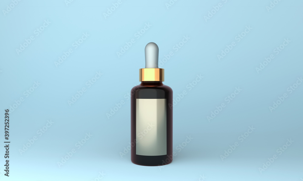 Serum for the face. Skin care. Cosmetics. 3d rendering. Serum for the face. Skin care. Cosmetics. 3d rendering.