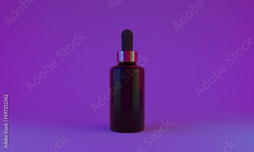 Serum for the face. Skin care. Cosmetics. 3d rendering.