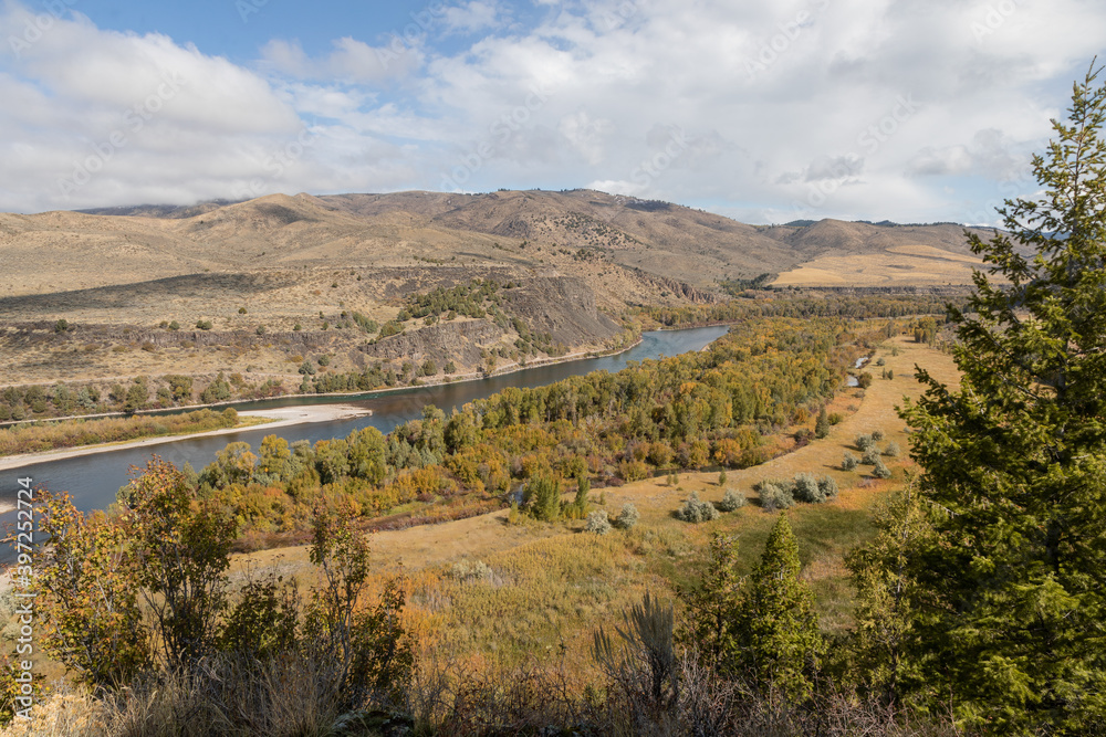 Scenic Autumn Landscape Along the Snake River Idaho