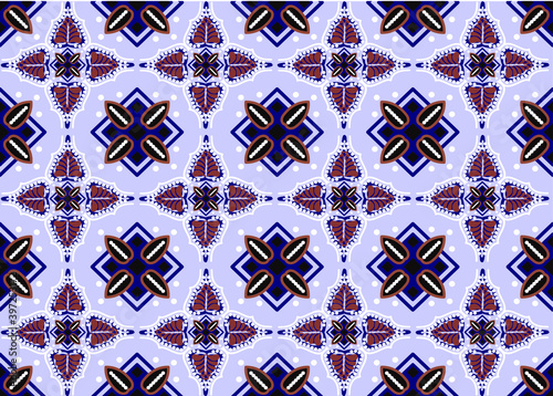 Indonesian batik motifs with very distinctive plant patterns. Exclusive background. EPS 10