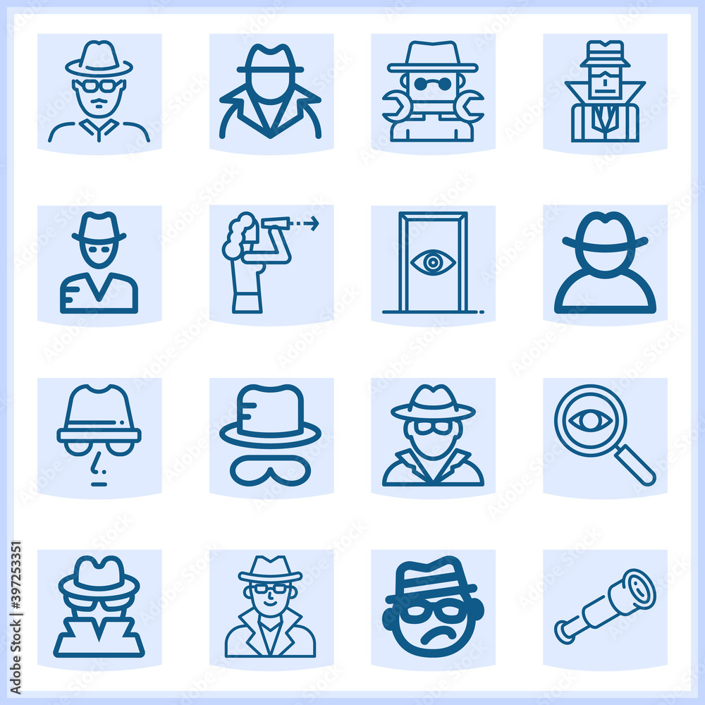 Intelligence officer related simple set. 16 lineal Intelligence officer related simple set. 16 lineal
