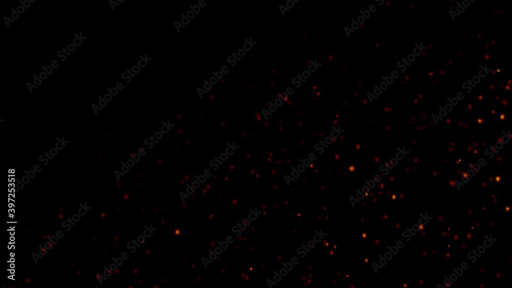 Calm motion out of focis orange particles, seamless loop Calm motion out of focis orange particles, seamless loop
