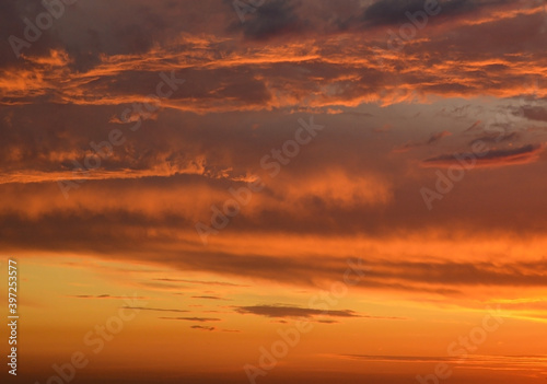 beautiful evening sky with clouds