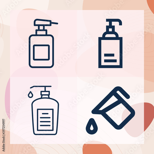 Simple set of gaseous related lineal icons