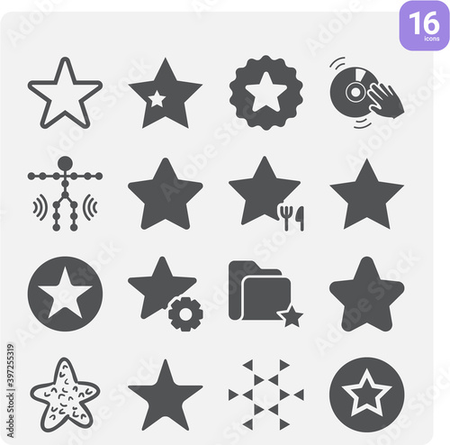 Simple set of apparent related filled icons.