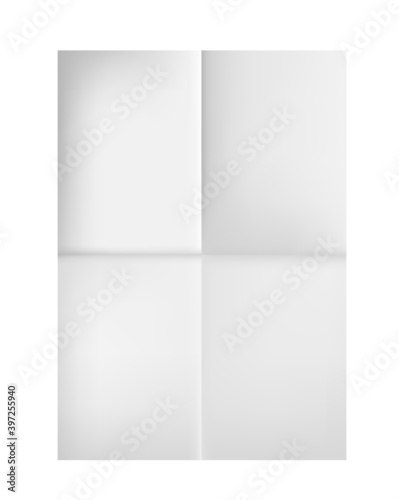 White folded paper. vector illustration