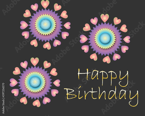 abstract background with flowers