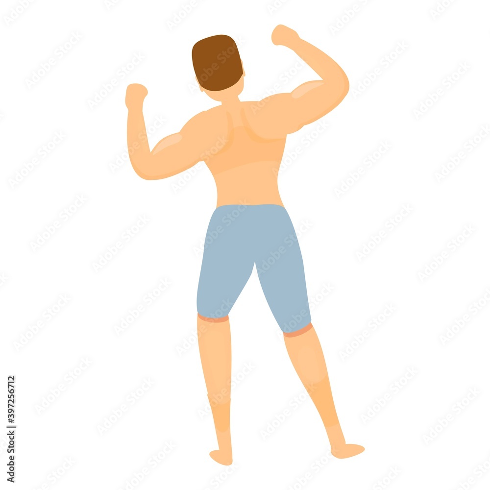 Bodybuilder coach icon. Cartoon of bodybuilder coach vector icon for web design isolated on white background Bodybuilder coach icon. Cartoon of bodybuilder coach vector icon for web design isolated on white background