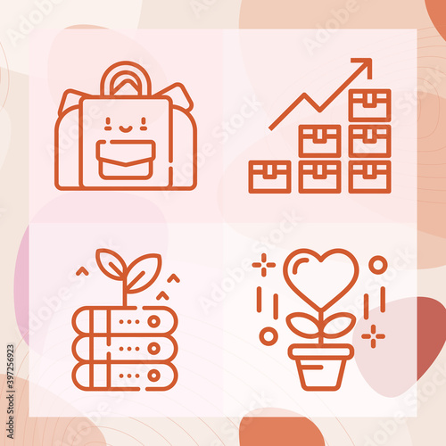 Simple set of profit related lineal icons