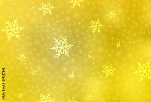 Light Yellow vector backdrop in holiday style.