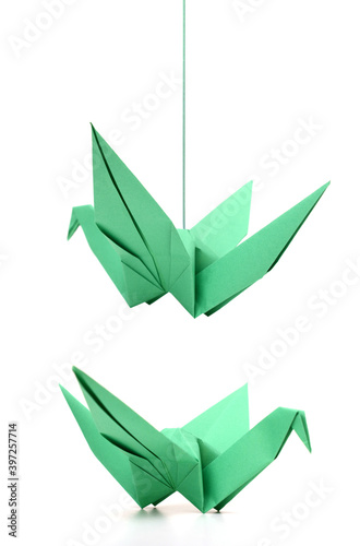 paper origami bird and hanging with string Free Download paper origami bird and hanging with string - GFXLoad