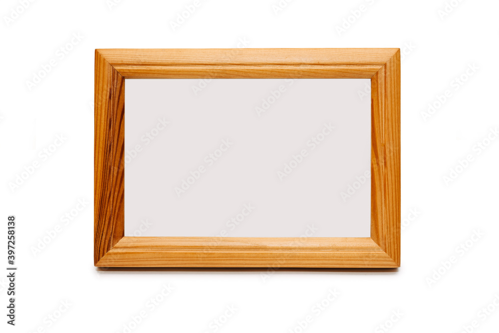 Wood Photo Frame 8x10 inch. Front view. Isolated on a white background. Horizontal. Wood Photo Frame 8x10 inch. Front view. Isolated on a white background. Horizontal.