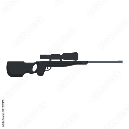 Sniper weapon gun icon. Cartoon of sniper weapon gun vector icon for web design isolated on white background