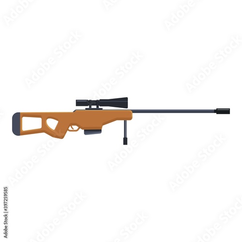 Bullet sniper weapon icon. Cartoon of bullet sniper weapon vector icon for web design isolated on white background