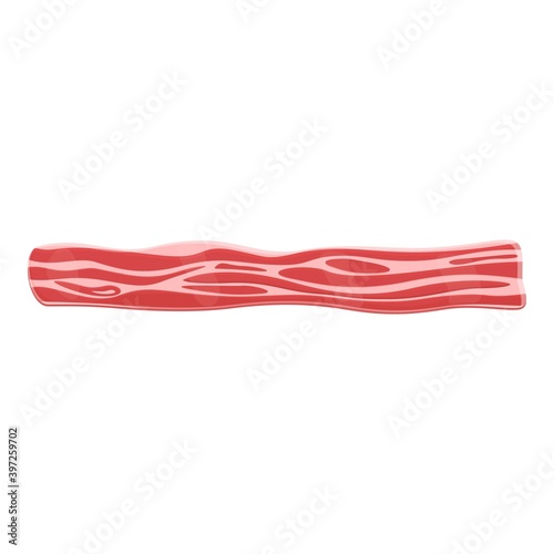 Bacon icon. Cartoon of bacon vector icon for web design isolated on white background