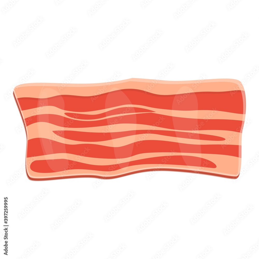 Bacon smoked icon. Cartoon of bacon smoked vector icon for web design isolated on white background