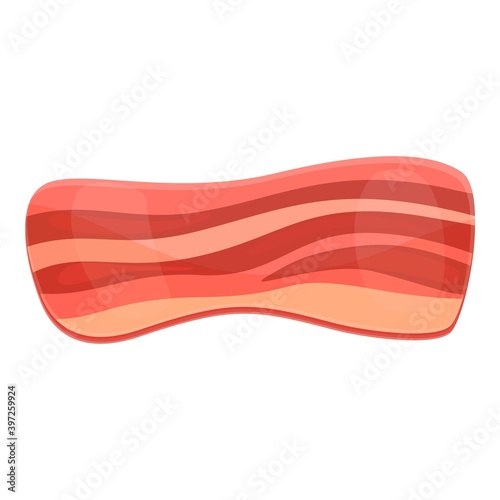 Bacon raw icon. Cartoon of bacon raw vector icon for web design isolated on white background