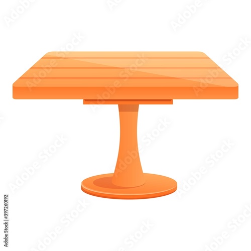 Outdoor table icon. Cartoon of outdoor table vector icon for web design isolated on white background