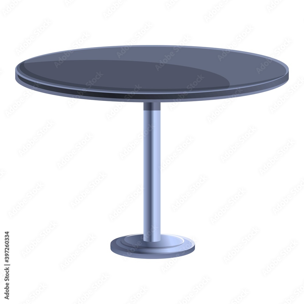 Steel table icon. Cartoon of steel table vector icon for web design isolated on white background Steel table icon. Cartoon of steel table vector icon for web design isolated on white background