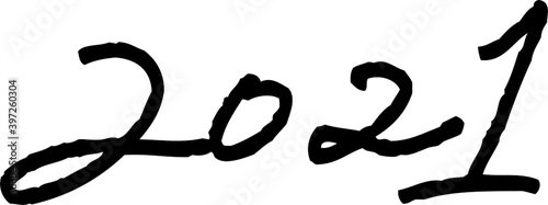 2021の手書き文字