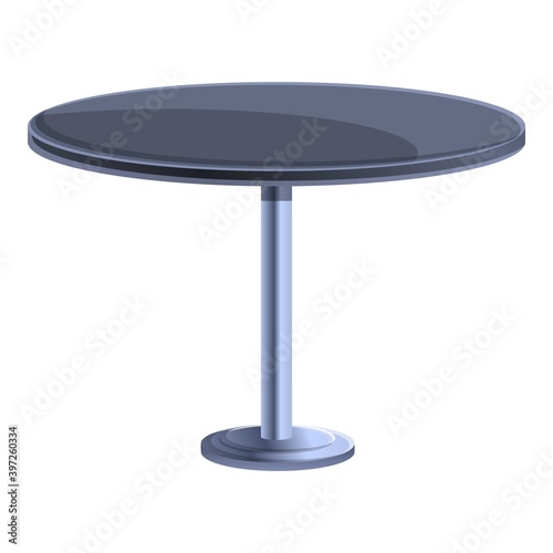 Steel table icon. Cartoon of steel table vector icon for web design isolated on white background