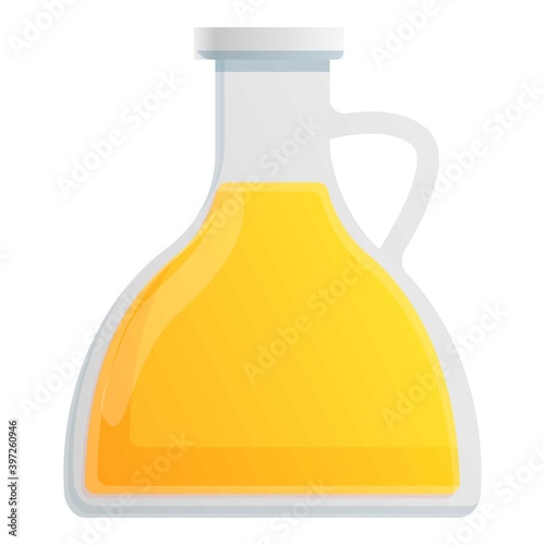 Canola flask oil icon. Cartoon of canola flask oil vector icon for web design isolated on white background