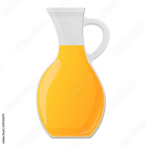Canola oil jug icon. Cartoon of canola oil jug vector icon for web design isolated on white background