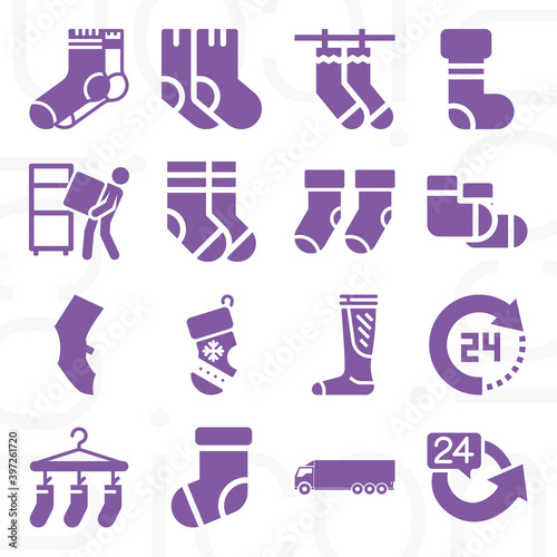 16 pack of ibid  filled web icons set