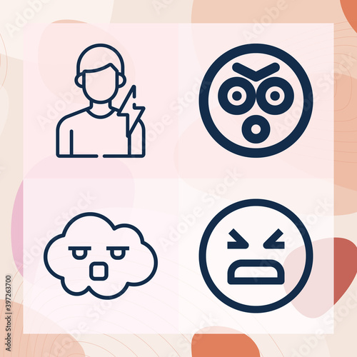 Simple set of ira related lineal icons