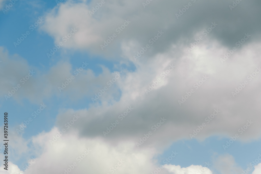 Soft cloud texture on blue sky background