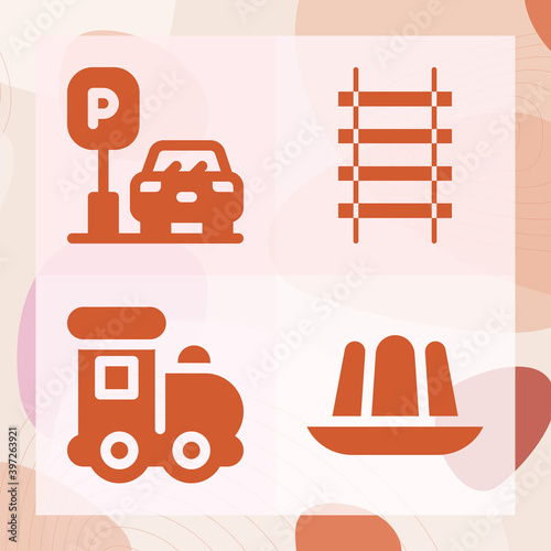 Simple set of underground related filled icons