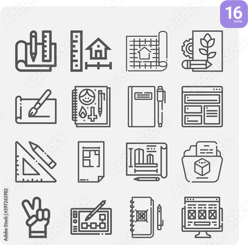 Simple set of fetch related lineal icons.
