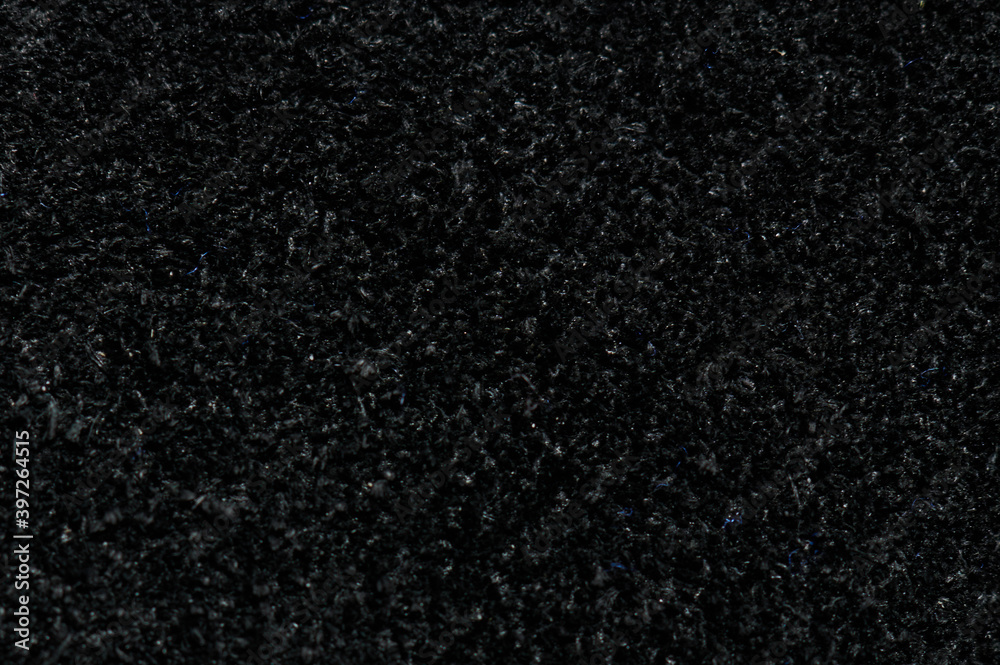 Fototapeta premium Fluffy black material surface
