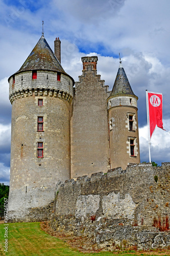 Cere la Ronde, France - july 15 2020 : medieval castle of Montpoupon photo