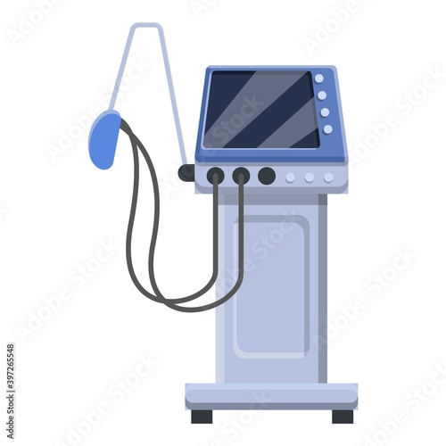 Emergency ventilator medical machine icon. Cartoon of emergency ventilator medical machine vector icon for web design isolated on white background