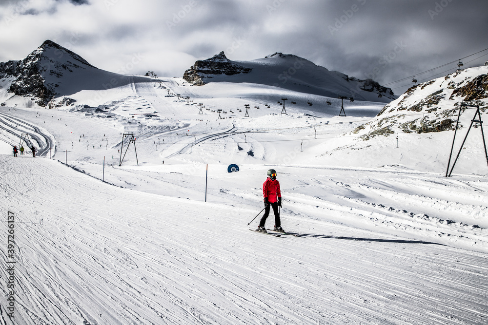 skiing in the  Alps  winter ski season