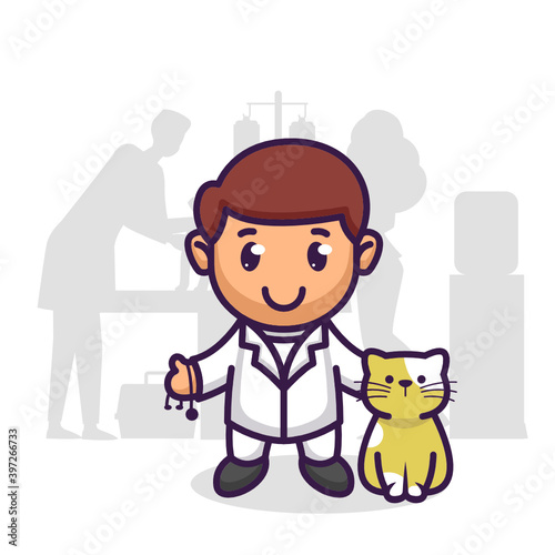 Cute occupation costume mascot design
