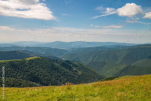 View of the Ukrainian Carpathian Mountains