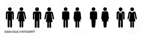 Bathroom WC signs. Toilet sign. Vector illustrations