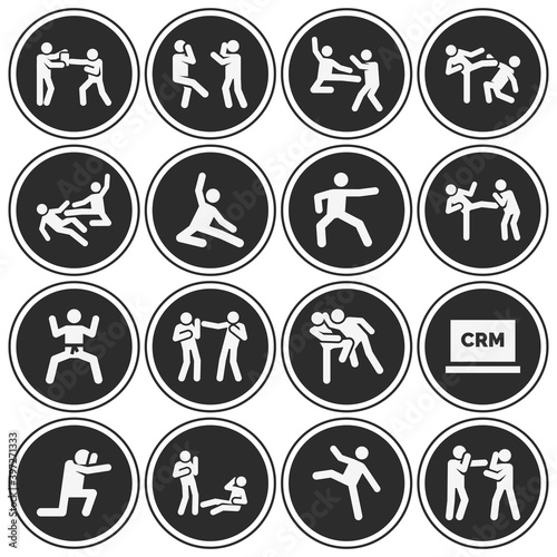 16 pack of artists  filled web icons set