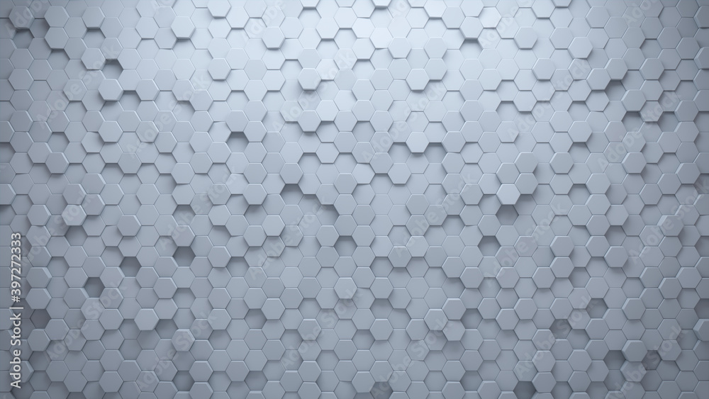 Futuristic, High Tech, light background, with a hexagonal cellular ...