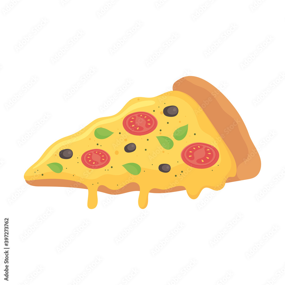 fast food, slice pizza tasty icon isolated design