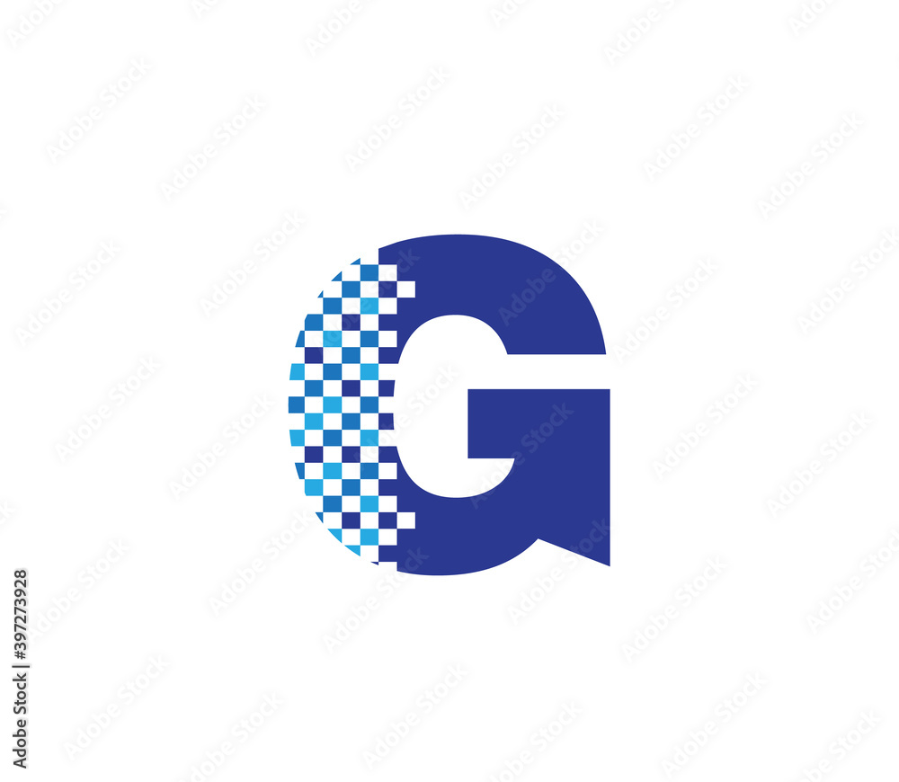 G Pixel Bit Alphabet Logo Design Concept G Pixel Bit Alphabet Logo Design Concept