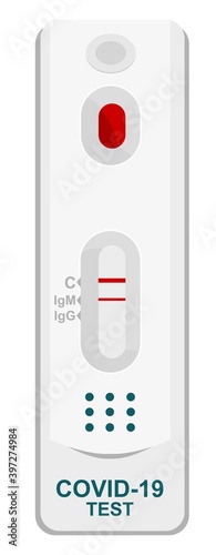COVID-19 test kit, rapid test, test tube and swab for COVID-19.