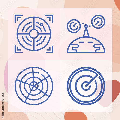 Simple set of inhabited related lineal icons