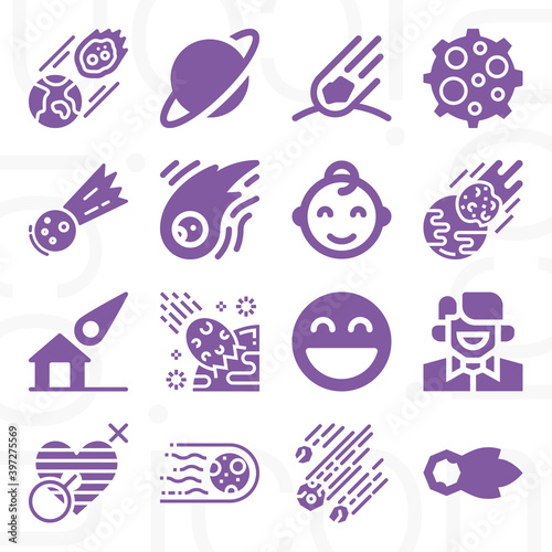 16 pack of proud  filled web icons set
