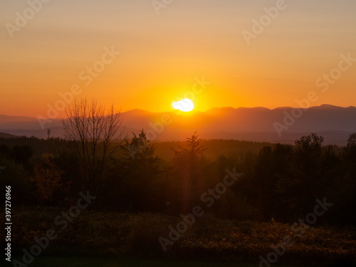 sunset in the mountains