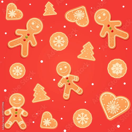 Gingerbread cookies background