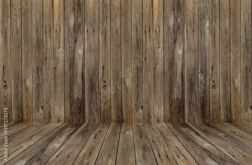 Old wooden floor and wall